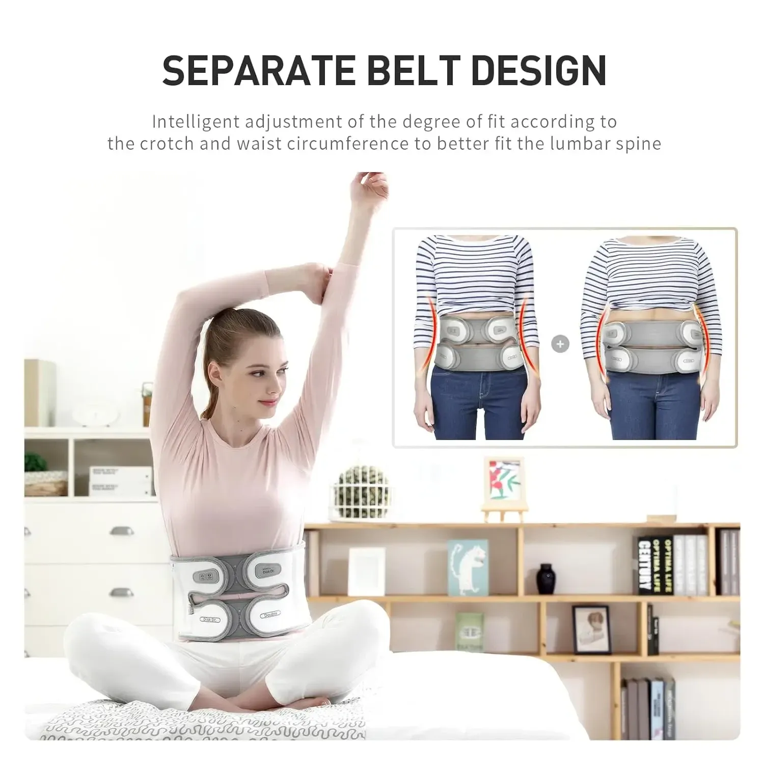 Lumbar support belt for lumbar disc strain and herniation, lumbar support, traction and fixation medical treatment device