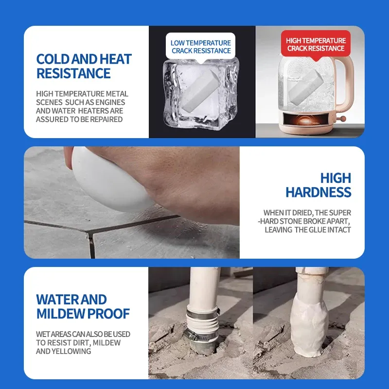 High Temperature Resistant Steel Metal Welding Mud and Iron Glue Is Used for Surface Sealing and Bonding of PVC Iron Sheets