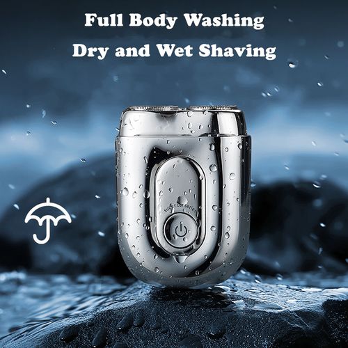 Magnetic three-blade head full-body washable portable car razor