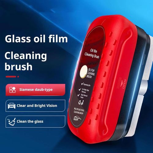 Car glass oil film cleaning brush