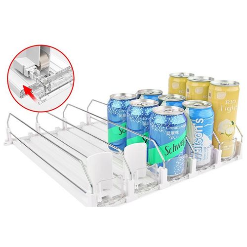 Refrigerator beverage automatic pusher