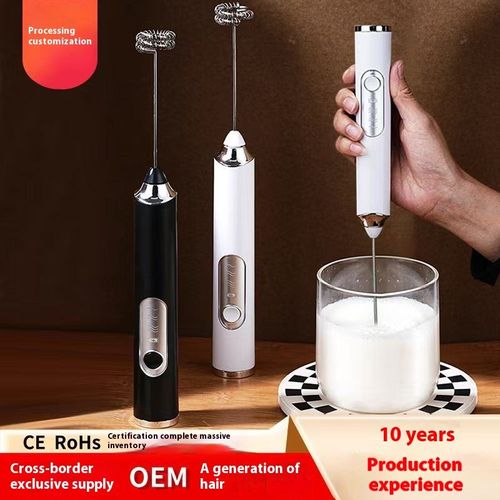 Home Wireless Electric Modern Design Milk Frother Handheld Tea and Egg Whisk Tool New Environmentally Friendly Coffee and Tea and Milk Tool