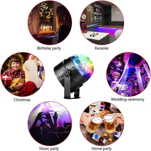 Disco Strobe Light with Remote Control Party Light Crystal Magic Ball RGB Stage Light
