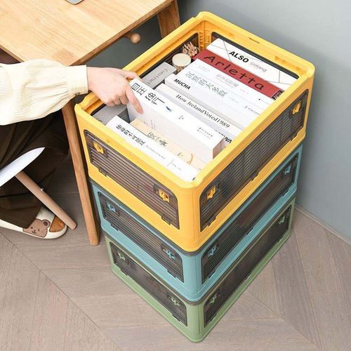 Foldable see-through storage box