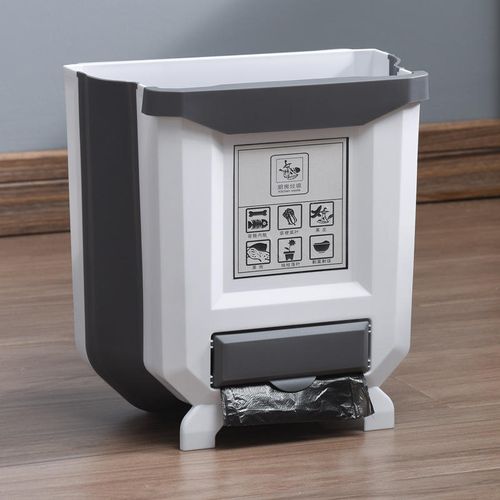 Wall-mounted kitchen trash can