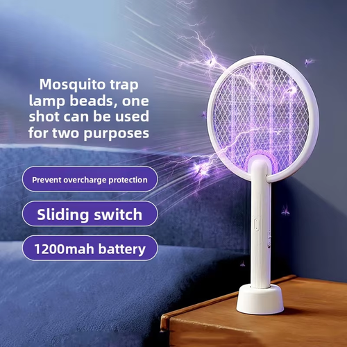 Two-in-one powerful electric mosquito swatter