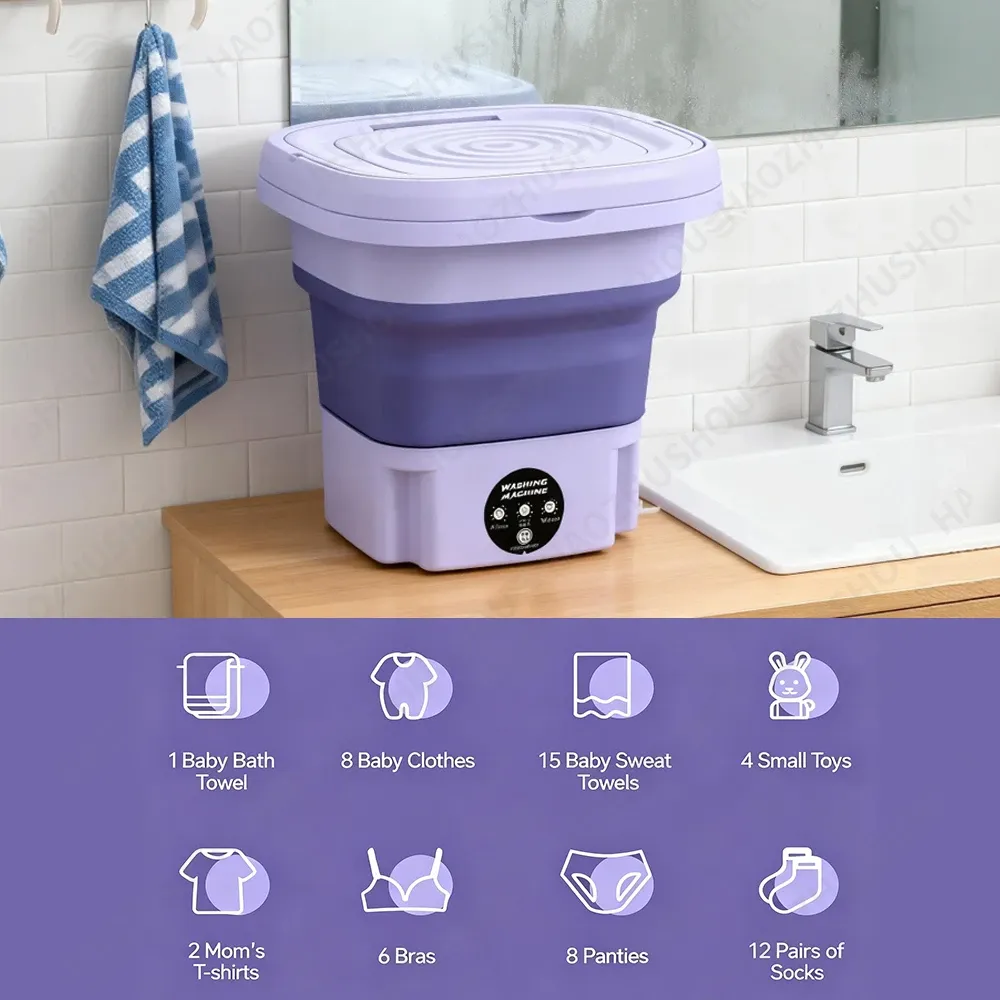 Foldable Portable Washable Baby Underwear Socks Mini Underwear Socks Washer