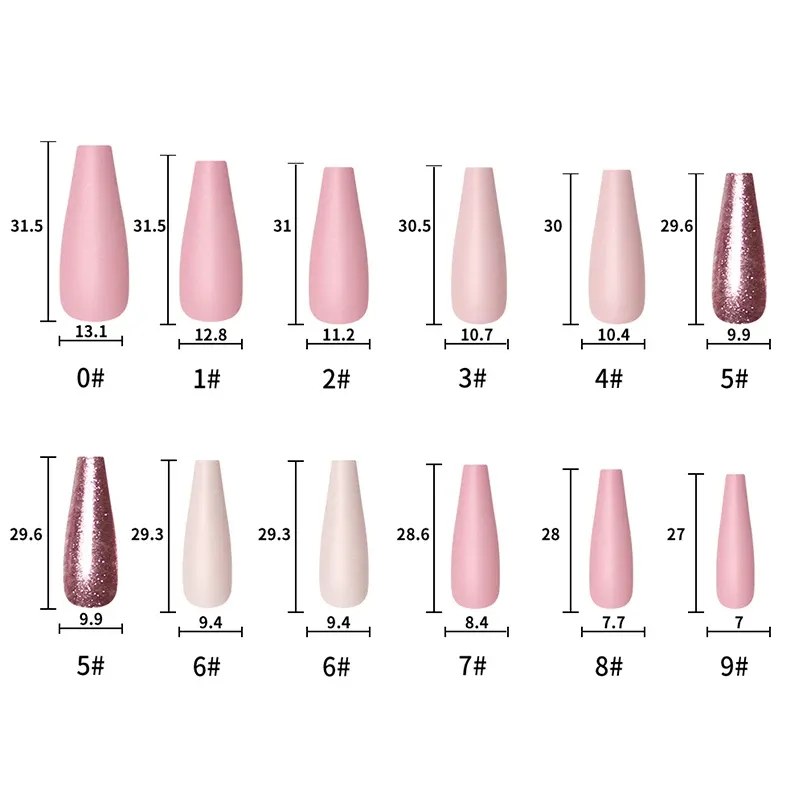 Rosalind Nail Art Supplies Colorful 30pcs kit Luxury Glamorous Fancy Fake Nails Press on Acrylic Long False Nail Set with Tools
