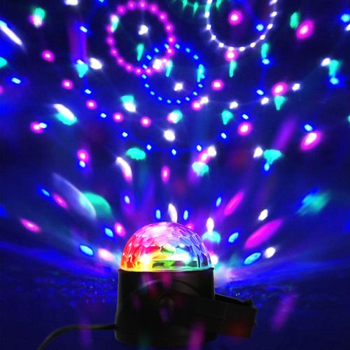 Disco Strobe Light with Remote Control Party Light Crystal Magic Ball RGB Stage Light