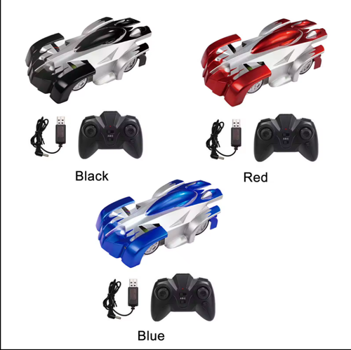 Wall climbing remote control racing car