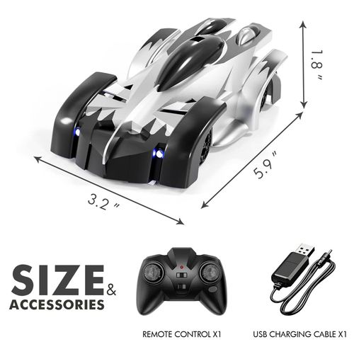 Wall climbing remote control racing car