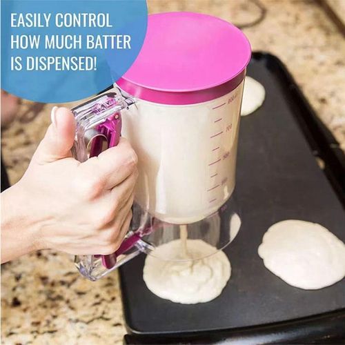 New Bestselling Rice Cereal Flour Automatic Distributor Cupcake Handheld separator Batter funnel measuring cup baking tool