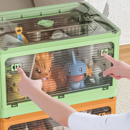 Foldable see-through storage box