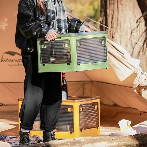 Foldable see-through storage box