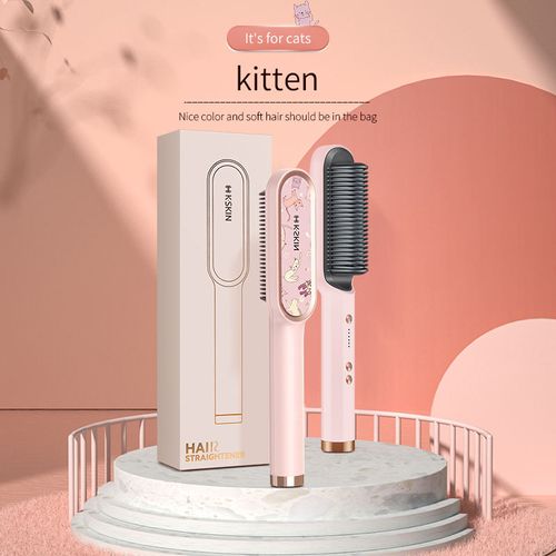 Bestselling hot K.SKIN Brand direct shipping comb portable infrared two-in-one straightener comb electric straightener