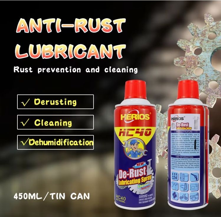 HERIOS new anti-rust lubricant spray rust remover spray  450 ML