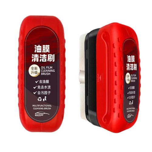 Car glass oil film cleaning brush