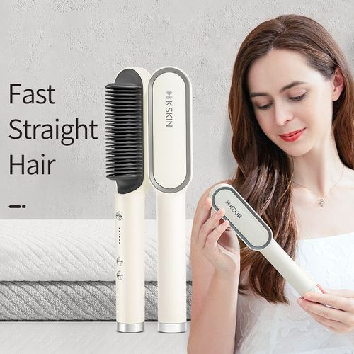 Bestselling hot K.SKIN Brand direct shipping comb portable infrared two-in-one straightener comb electric straightener