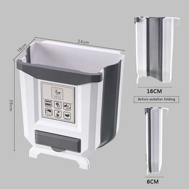 Wall-mounted kitchen trash can
