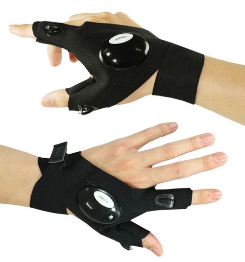 Finger-Tip LED Flashlight Gloves