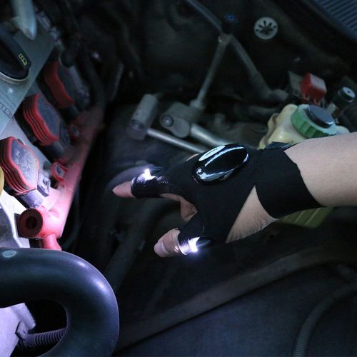 Finger-Tip Flashlight Gloves