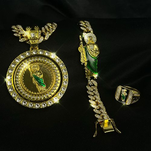 Chain San. Judas Ring Set