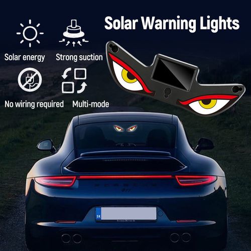 Solar-powered LED car window light