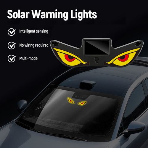 Solar-powered LED car window light