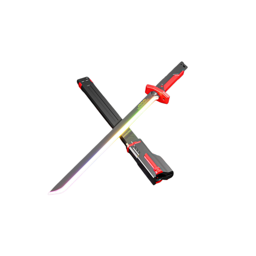 Rechargeable LED Katana: 7 Colors, Smoke & Spark Effects