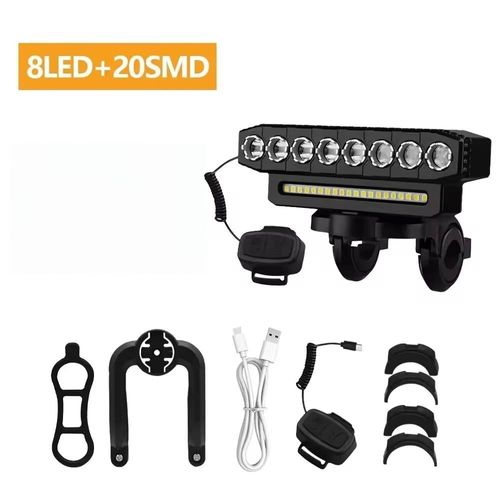 ：6‑Mode Bike Light 130dB Horn, 4000mAh Power Bank Waterproof