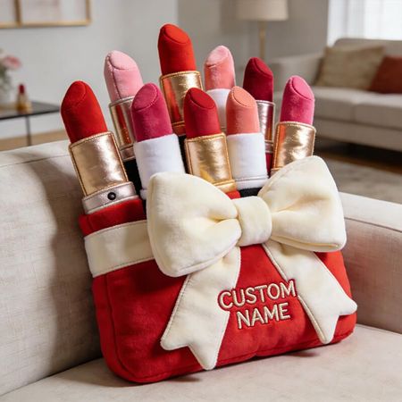 Personalized Lipstick Bouquet Pillow