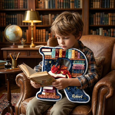 Books and Dragons Alphabet Pillow: A Special Gift for Book-Loving Children