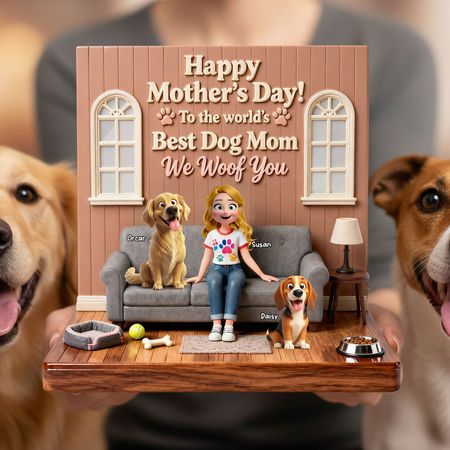 Dog Mom Acrylic Plaque - Personalized Gifts For Dog Lover Plaque