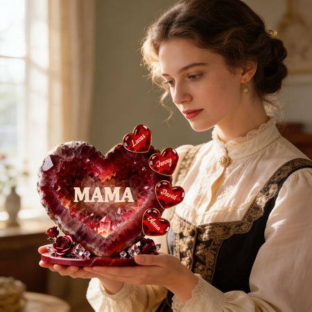 Mommy Heart Acrylic Plaque - Personalized Gifts For Mom