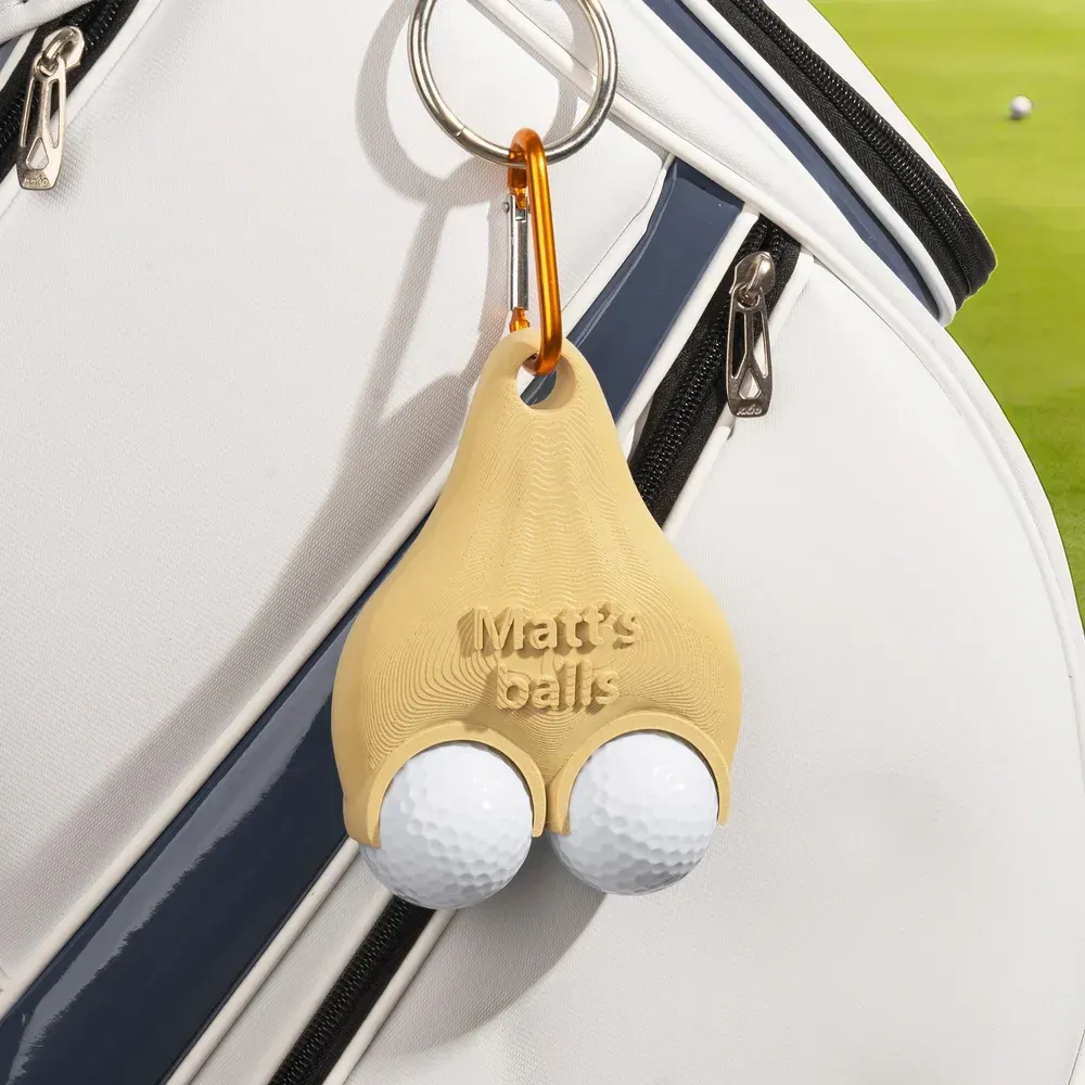 Personalisierte 3D gedruckt Text lustig Golfballhalter mit Clip Golf Club Zubehör Sport Geburtstag Weihnachten Geschenk für Golfliebhaber