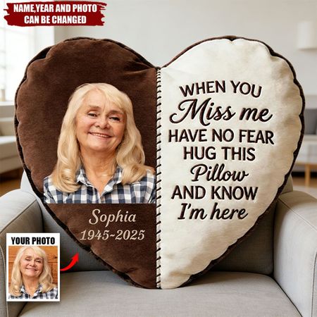 In loving memory – Personalized custom baby plush shaped memorial pillow