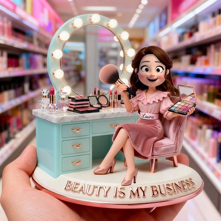 Dressing Table Acrylic Plaque - Personalized Makeup Artist Gifts