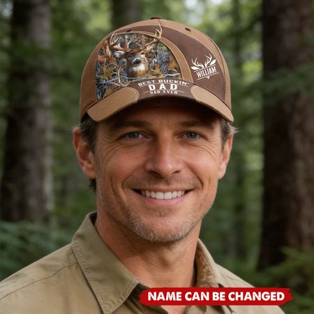 Best Buckin' Dad Ever Custom Papa Grandpa Father - Personalized Classic Cap