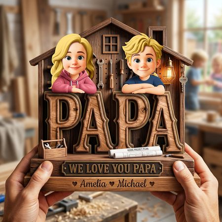 Papa Home Tools Acrylic Plaque - Personalized Gifts For Dads