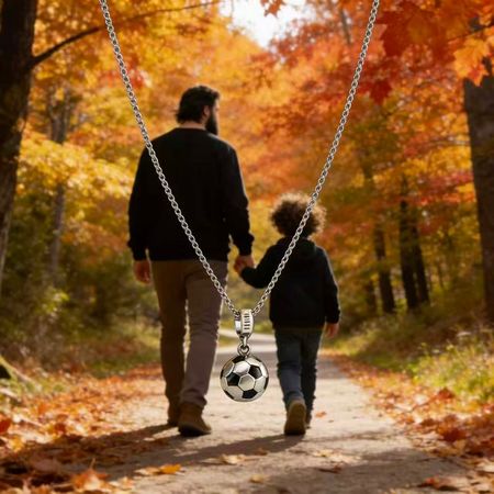 Personalized Name Soccer Necklace Gift for Soccer Lovers