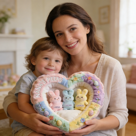 Perfect Gift For Mom, Grandma - Personalized Grandma Faux Fur Shaped Pillow