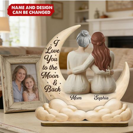 Always Loved, Always Held - Personalized 2-Layered Wooden Plaque - Gift For Mom