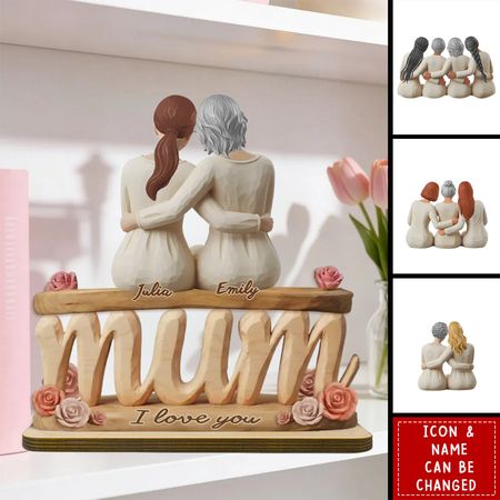 Custom single-layer wooden plaques - Personalized Mother's Day Birthday Gifts For Mom, Grandma - Held By Closeness