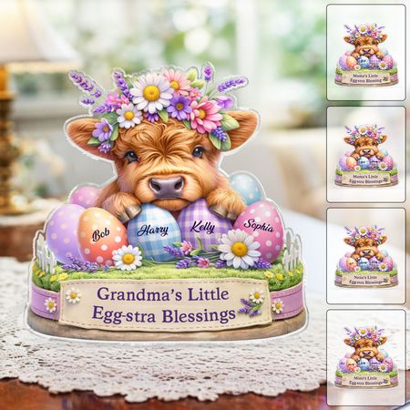 Grandma s Little Egg-stra Blessings - Personalized Acrylic Plaque