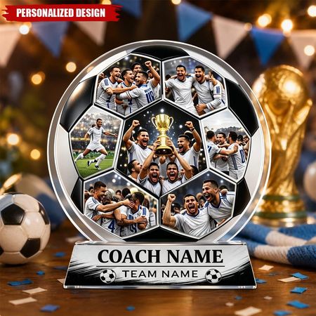 Personalized Photo Soccer Acrylic Plaque