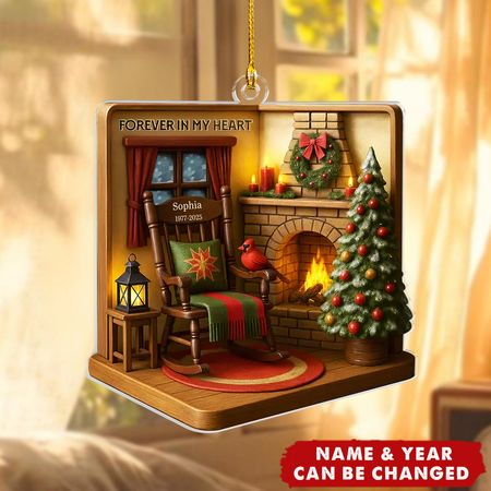 Never Truly Gone - Personalized Memorial Sympathy  Acrylic Ornament For Loss Of Mom, Dad