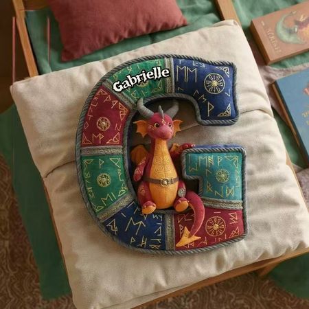 Mythical Initial Pillow Personalized Gifts