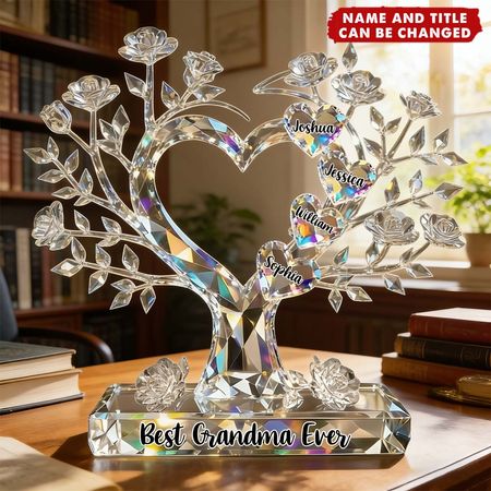 Flowers For Mom - Personalized Custom Shaped Acrylic Plaque, Gifts For Mom