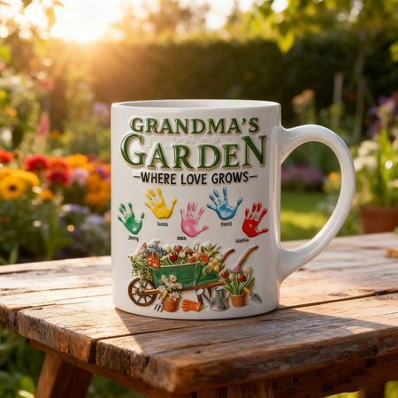 Grandma's Garden Coffee Mug - Personalized Gifts For Grandma