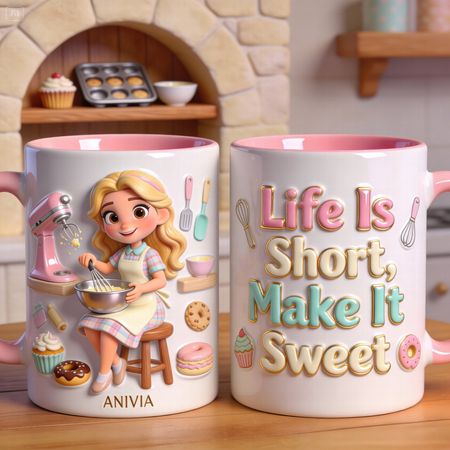 Baking Girl Coffee Mug - Personalized Gifts For Baking Lovers